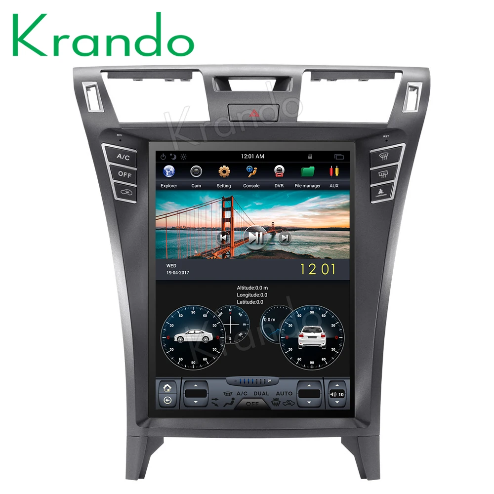 

Krando Android 9.0 12.1" verticial screen car gps navigation for Lexus LS460/LS600 2006-2011 entertainment dvd player