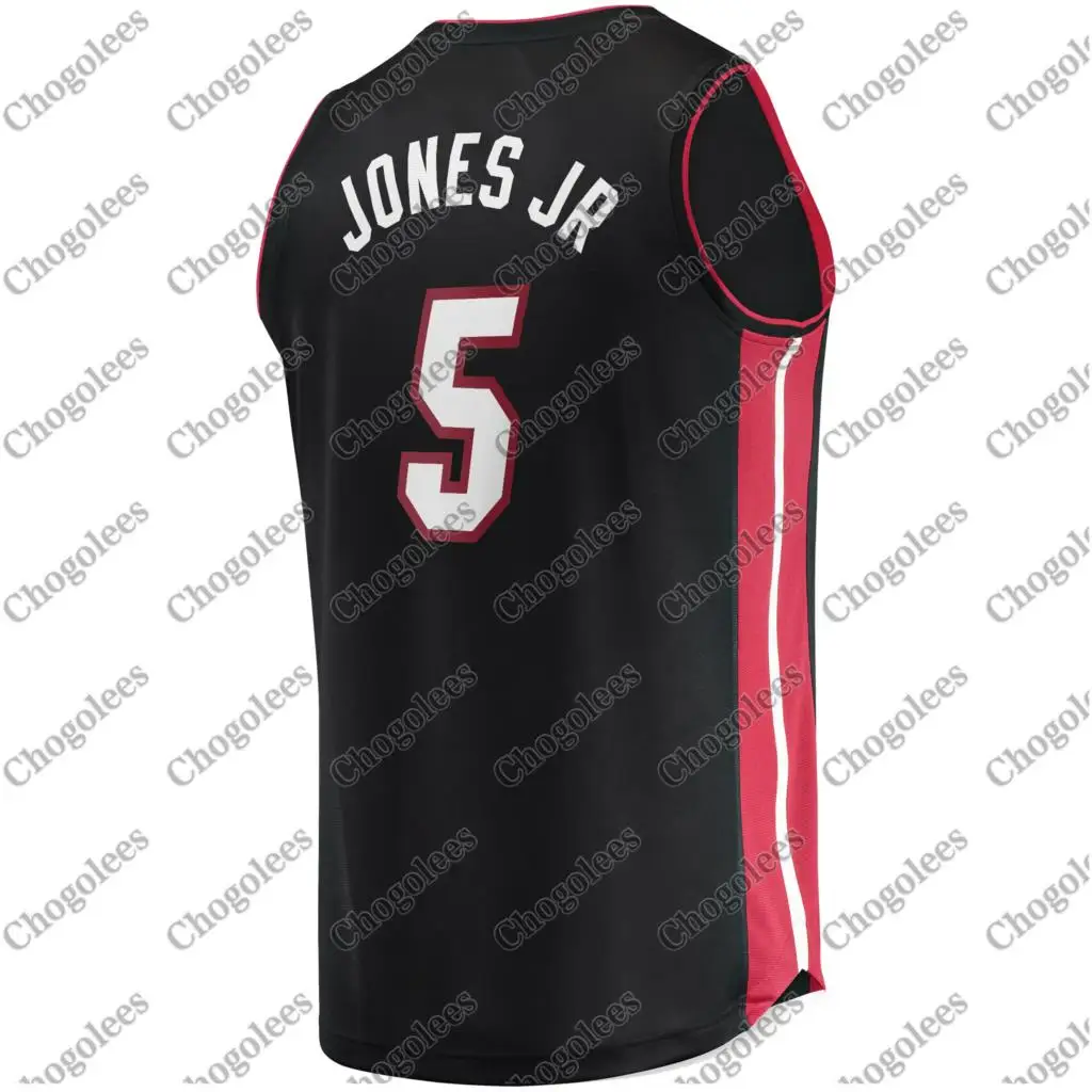 

Men Basketball Jersey Derrick Jones Jr. Miami Branded Fast Break Jersey Black Icon Edition