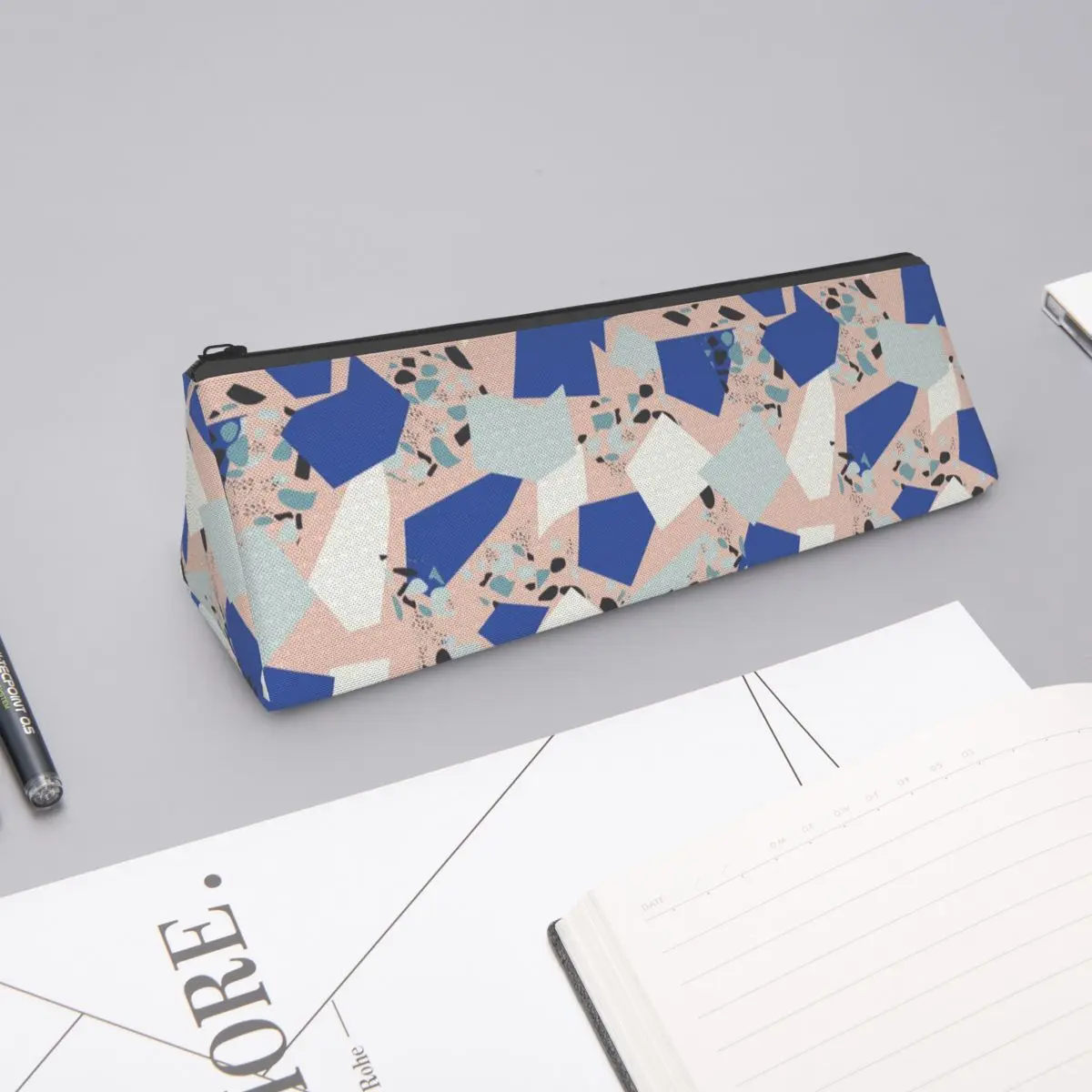 

NOISYDESIGNS Printing Triangular Pen Pencil Bag Organizer Bag Pouchs For School Stationery Ladies Pouch Women Cosmetic Bag