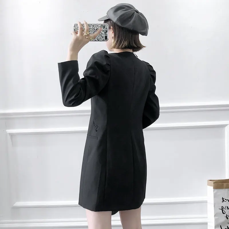 Платье RANLEGE женское с длинным рукавом-фонариком мини-платье V-образным вырезом