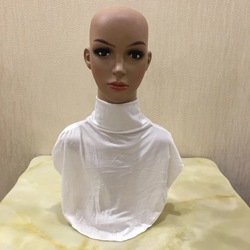 

H010 soft cotton jersey neck cover ramadan hijab cover turtle neck false collar neckwrap