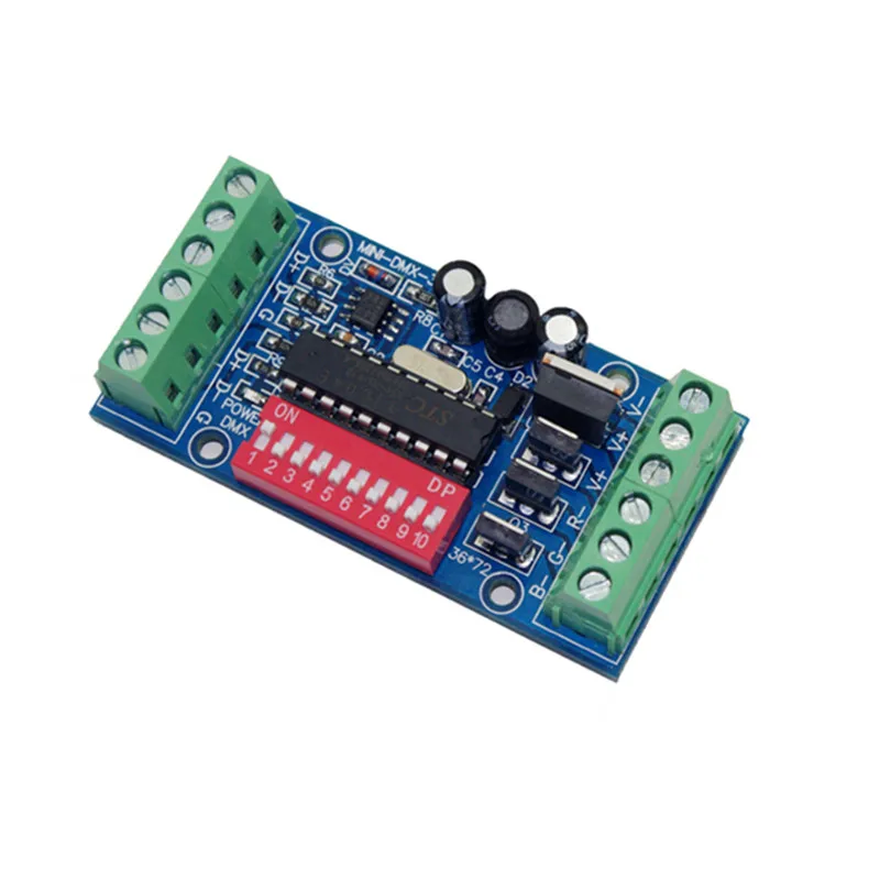 Лучшая цена 1 шт. DC5V-24V декодер led RGB контроллер MINI-DMX-3CH | Освещение