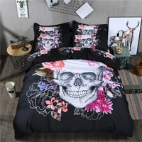 fashion skull bedding set duvet cover pillowcase set 3d printed single double queen king au eu us size
