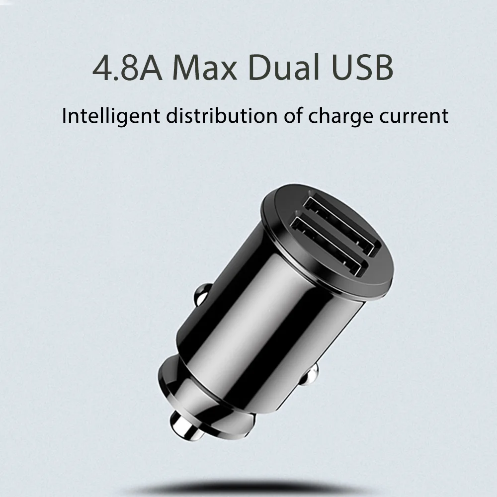 Мини Автомобильное зарядное устройство для iPhone samsung Xiaom huawei 3.1A Быстрая зарядка