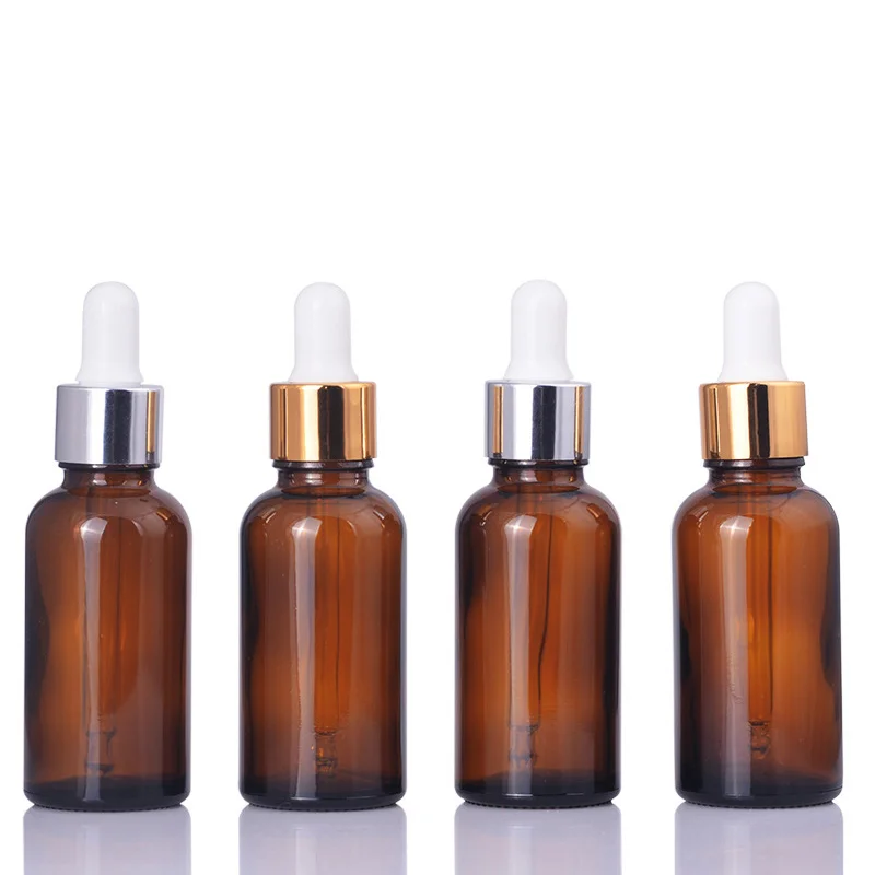 

30ml X 50PCS Brown Empty Essential Oil Bottle With Dropper 1 OZ Glass Droppers Bottle Dropper Vails For SPA Massage Oil Serum