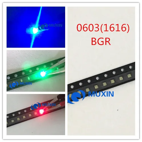 BGR SMD 0603 RGB общий анод Led 0606 LED 100 шт./лот диод 4-Bin РАЗМЕР: 1 6*1 6*0 55 мм цветной