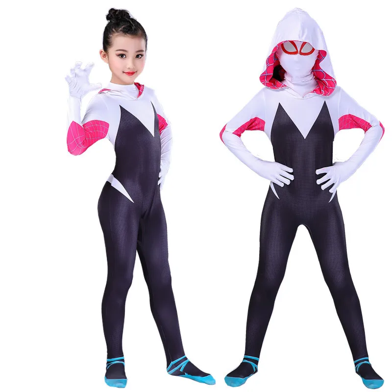 Женский косплей-костюм Марвел Паук костюм гвендолина Spidergirl для взрослых и детей