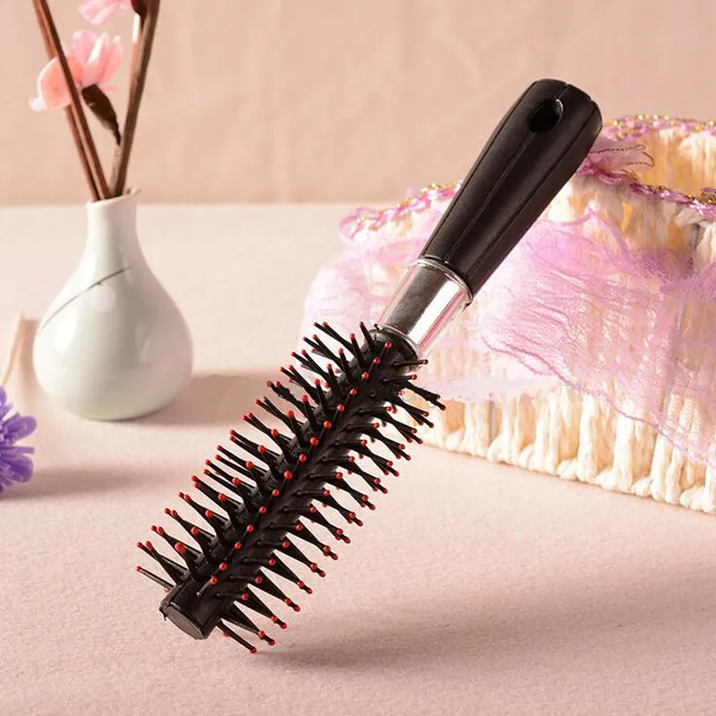 

Hairdressing Curling Comb Pear Blossom Straight Hair Blowing Styling Comb Rolling cylinder Comb Hairdressing Tools Wholesale