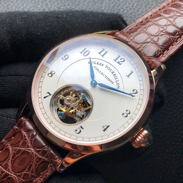 Tourbillon seagull Move Мужские t st8000 Мужские механические часы модные из натуральной крокодиловой кожи мужские наручные часы с кожаным ремешком 50 м водонепроницаемые