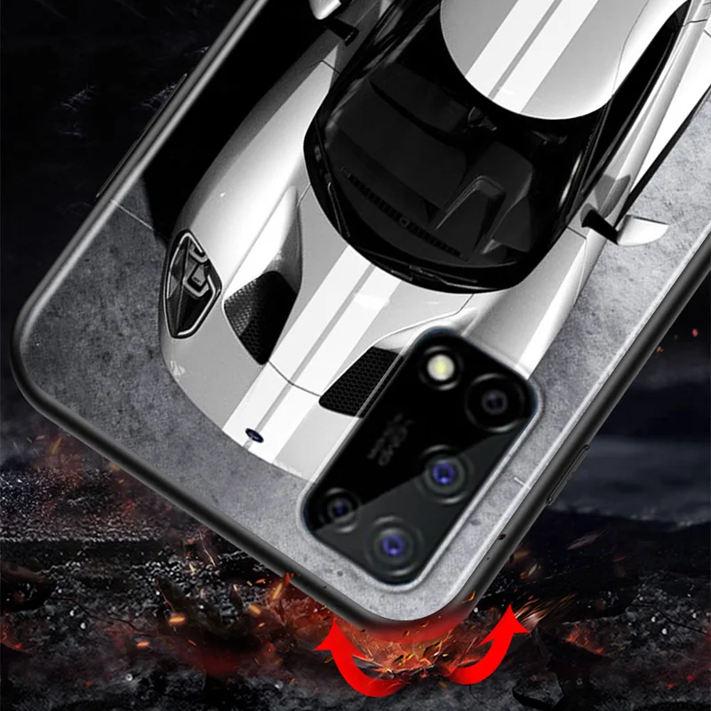 

Cool Cartoon Racing car For Huawei Honor V9 Play 3E 8S 8C 8X MAX 8A 2020 Prime 8 7S 7A Pro 7C Black Phone Case