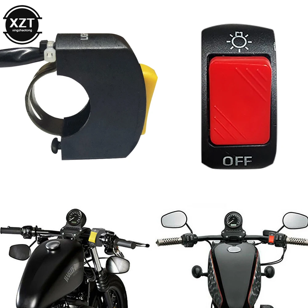 

22mm 12V Motorcycle on off Switch Electric Vehicle Accessories Second-line Headlight Switch IP65 Waterproof Anti-corrosion Switc