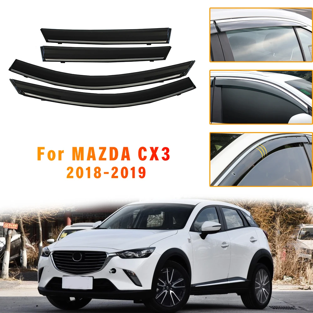 

Weather Shield Window Sun Rain Visor Deflector Guard For MAZDA CX-3 2018-2019 Awnings Exterior Car Styling Auto Accessories