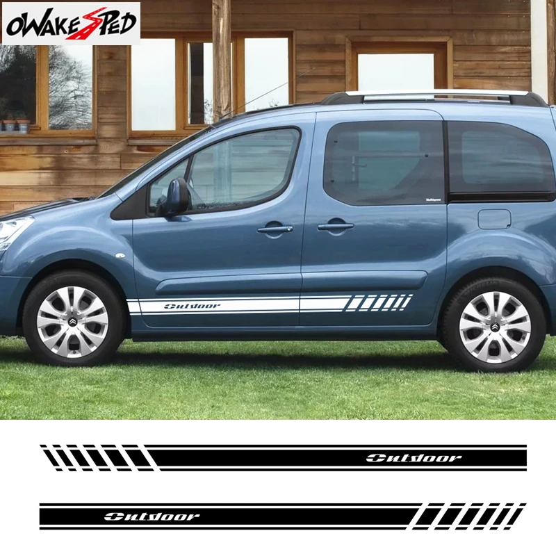 Виниловые наклейки для Citroen Berlingo M XL Стикеры боковой юбки автомобиля спортивные