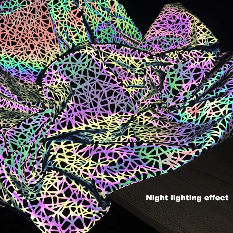 Ткань красочный градиент ткань с принтом личности отражающая полосы фотографии