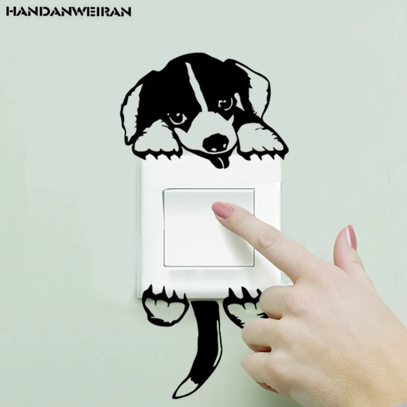 1 шт. декоративные наклейки на стену с изображением милого щенка из мультфильма