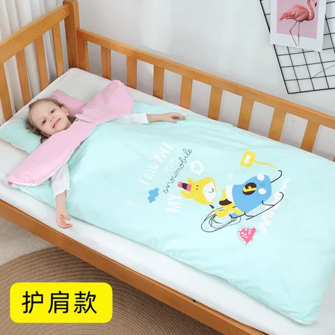 Спальный мешок для малышей, детский коврик для сна, коврик для сна, стеганое одеяло со съемным рукавом, спальный мешок для детской комнаты и детского сада