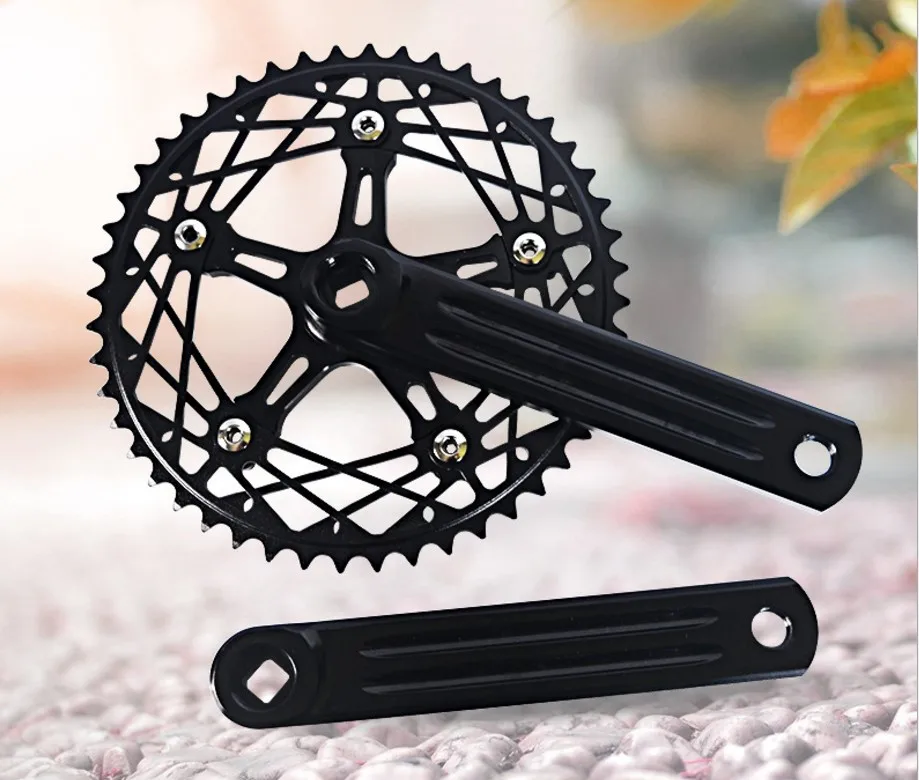 1 комплект Ретро фиксированный Fixie шатун для велосипеда 7075 с одной передачей дорожный велосипед 130BCD 48T 170 мм Паук кривошипный комплект Винтаж
