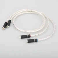 hifi audio silver plated dual filter ring fever audio signal cable rca to rca audio cable