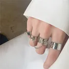 Новинка 2022, модные серебристые металлические кольца TOBILO в стиле панк на цепочке, открытое аксессуары для пальцев кольцо с пряжкой для женщин