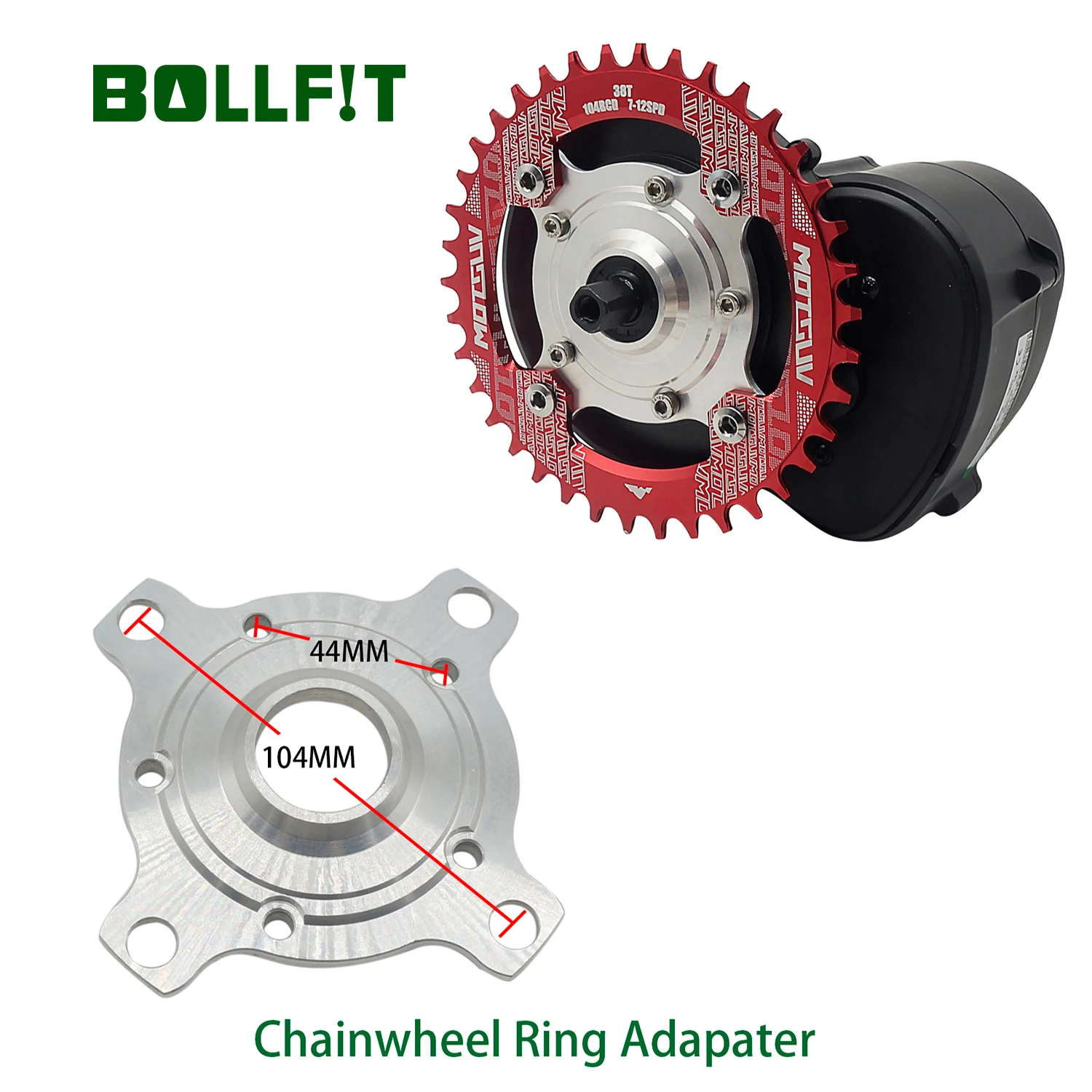 Bollfit TongSheng Середина двигателя цепное колесо кольцо адаптер 32T 34T 36T 38T цепи наборы