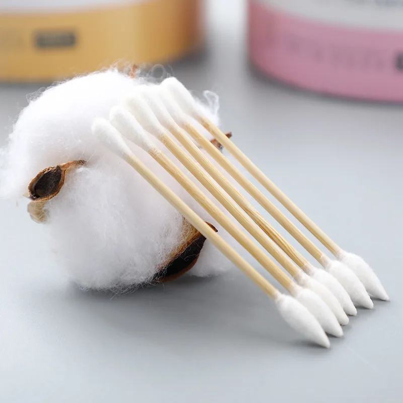 

500PCS Disposable Cotton Swabs Eyelash Applicator Microbrush Ear Cleaner Wood Sticks With A Box Individual Eyela