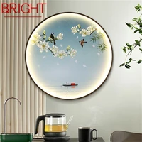 bright indoor wall lamps fixtures led chinese style mural creative bedroom light sconces for home bedroom