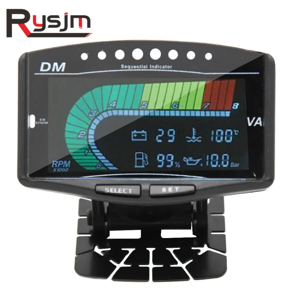 Цифровой датчик давления масла вольтметр температуры воды топлива/Тахометр 12 В 24
