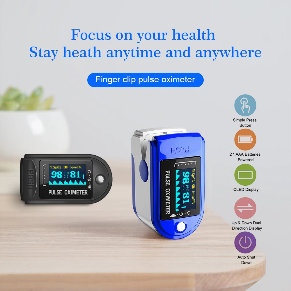 Пульсоксиметр Пальчиковый для измерения пульса и уровня кислорода в крови |