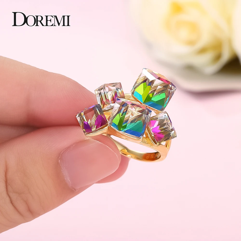 DOREMI 3A циркон девушки Bling ювелирные изделия палец кольцо аксессуары Модные