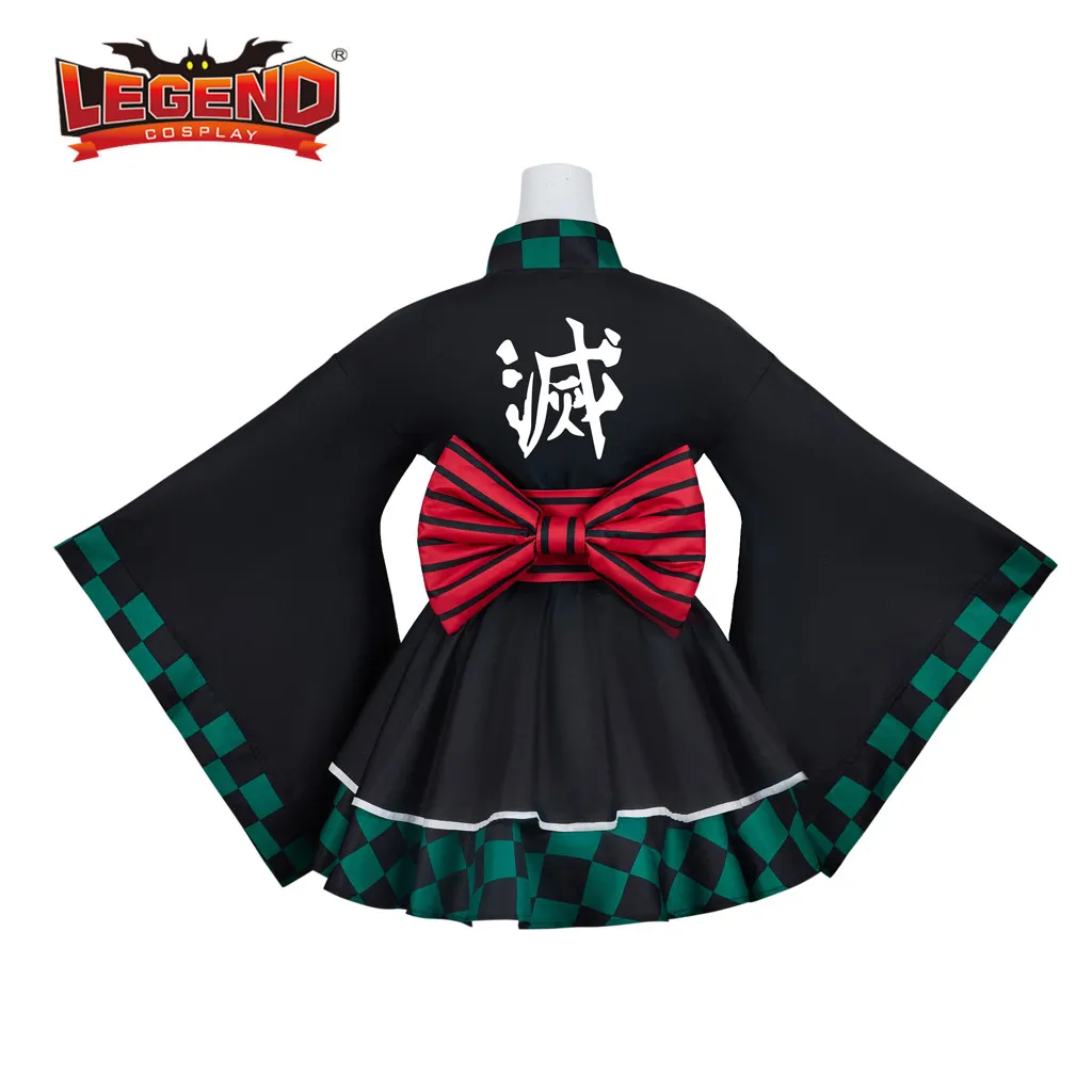 Платье для косплея Tanjirou Kamado платье кимоно no Yaiba с демоном юбка костюм накидка |