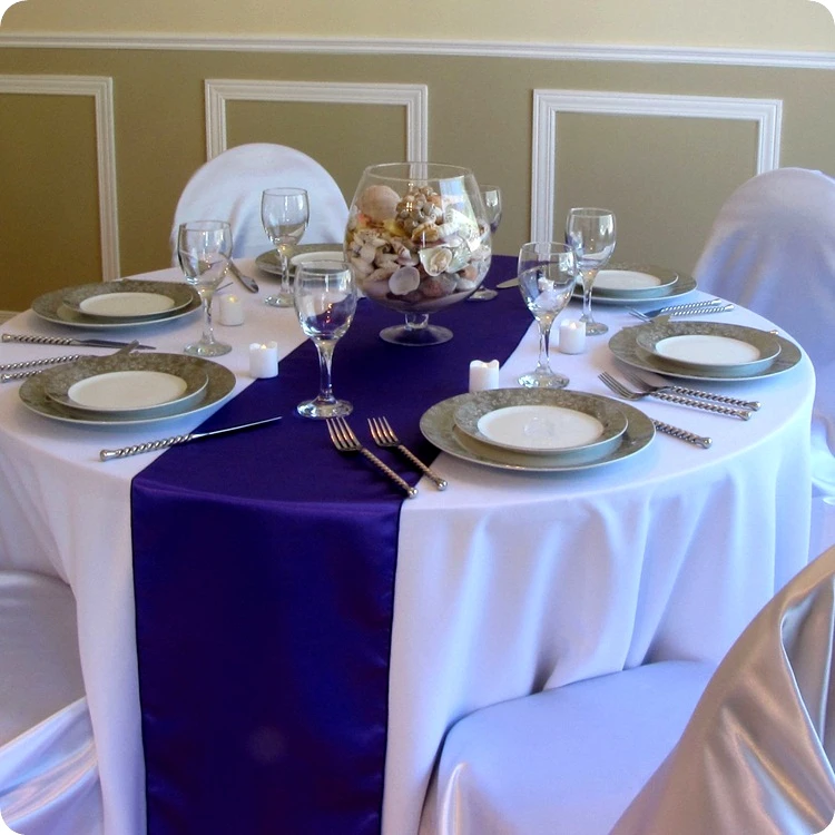 1 шт. Свадебная вечеринка бордовая атласная настольная дорожка Современная