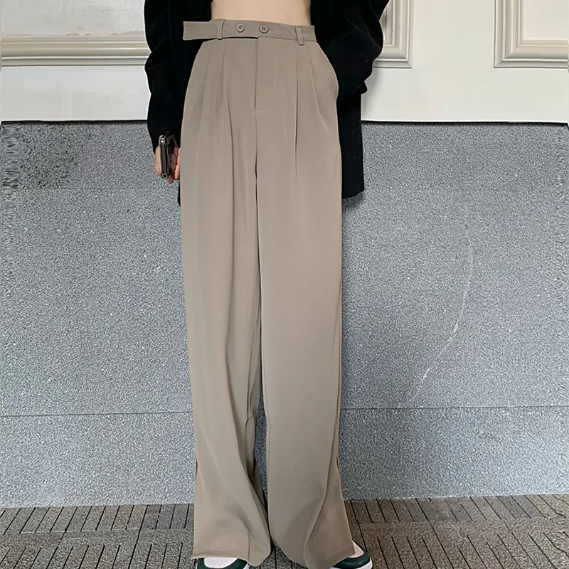 

Alien Kitty 2021 новый осенний женский дизайнерский однотонный прямой минималистичный классический костюм с высокой талией брюки