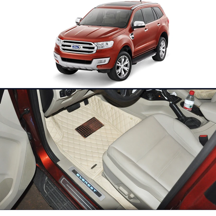 Lsrtw2017 Быстрая волоконные кожаные автомобильные коврики для ford everest аксессуары Запчасти