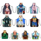 Фартуки для кухни, привлекательные, забавные, персонализированные, с цифровым принтом для женщин и мужчин, фартук для уборки барбекю, Кухонный Фартук для мужчин, индивидуальный фартук