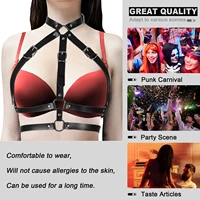 women suspenders leather harness belt body bondage bra sexy gothic garter belt lingerie harajuku choker bdsm erotic accessories