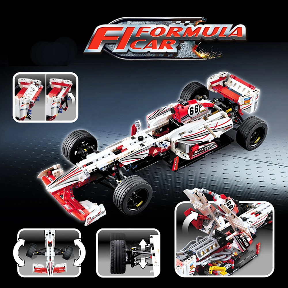 

3366 2-in-1 Truck F1 Racing Car Building Blocks Toy Kids DIY Bricks Sport Car 42000