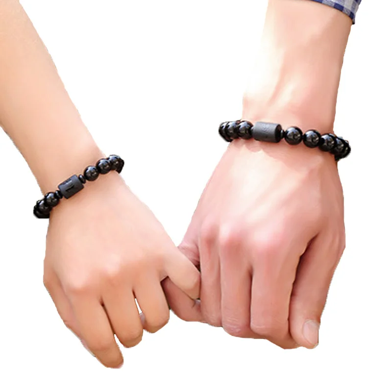 

Drop Shipping Natural Obsidion Bracelets Frosted Bucket Beads Carved dragon and phoenix Gift for Women Men Fine Jewelry