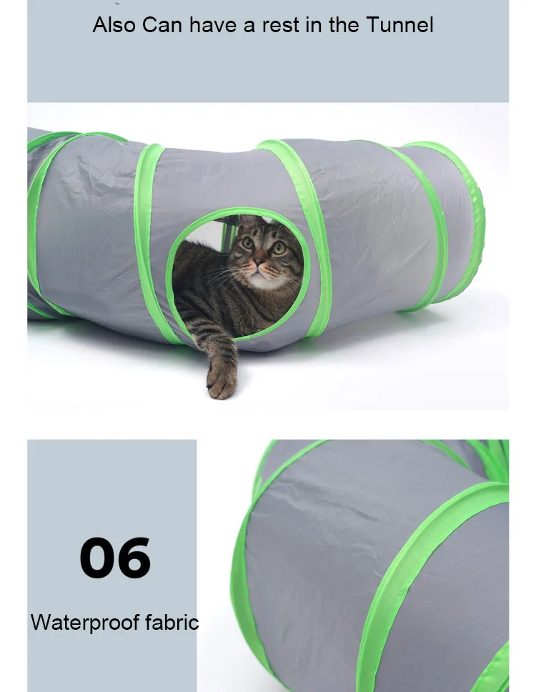 Кот туннельные игрушки котенок трубка складной hidehideen для котят кролики щенков кошки играть складная игрушка туннель для кошек на открытом воздухе