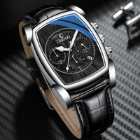 chronograph quartz watch men watches brand male wrist watch for men clock leather strap wristwatch top business style hours