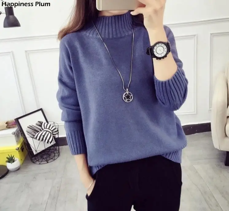 

Cashmere Turtleneck Sweater Women 2020 Autumn Winter Pullover Jumper Pull Femme Hiver Streetwear Casual Knitted Sweater
