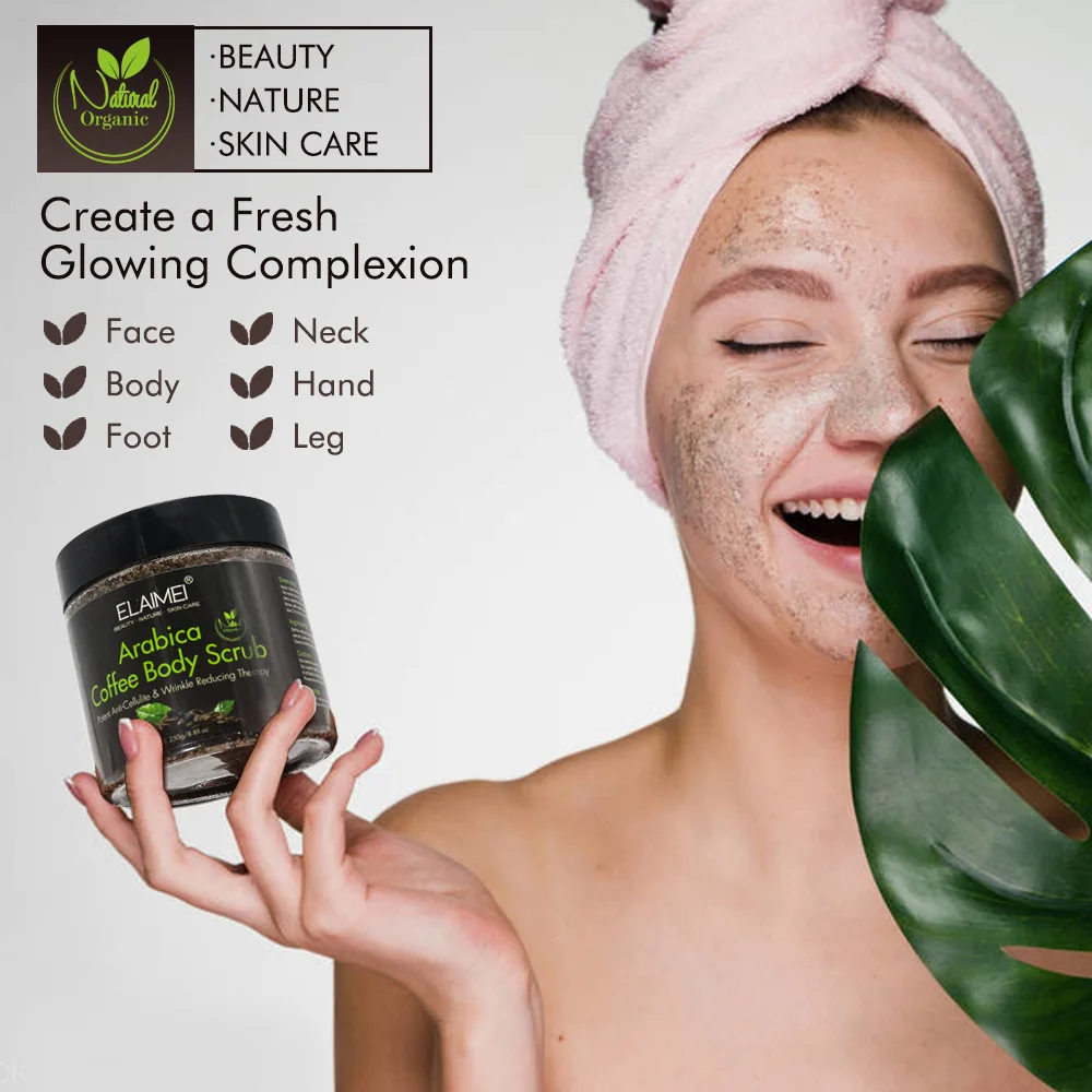 

The New Product Coffee Sea Salt Scrub Can Remove Dead Skin on The Face,Body .Deeply Clean The Stratum Corneum Gentle Skin Care