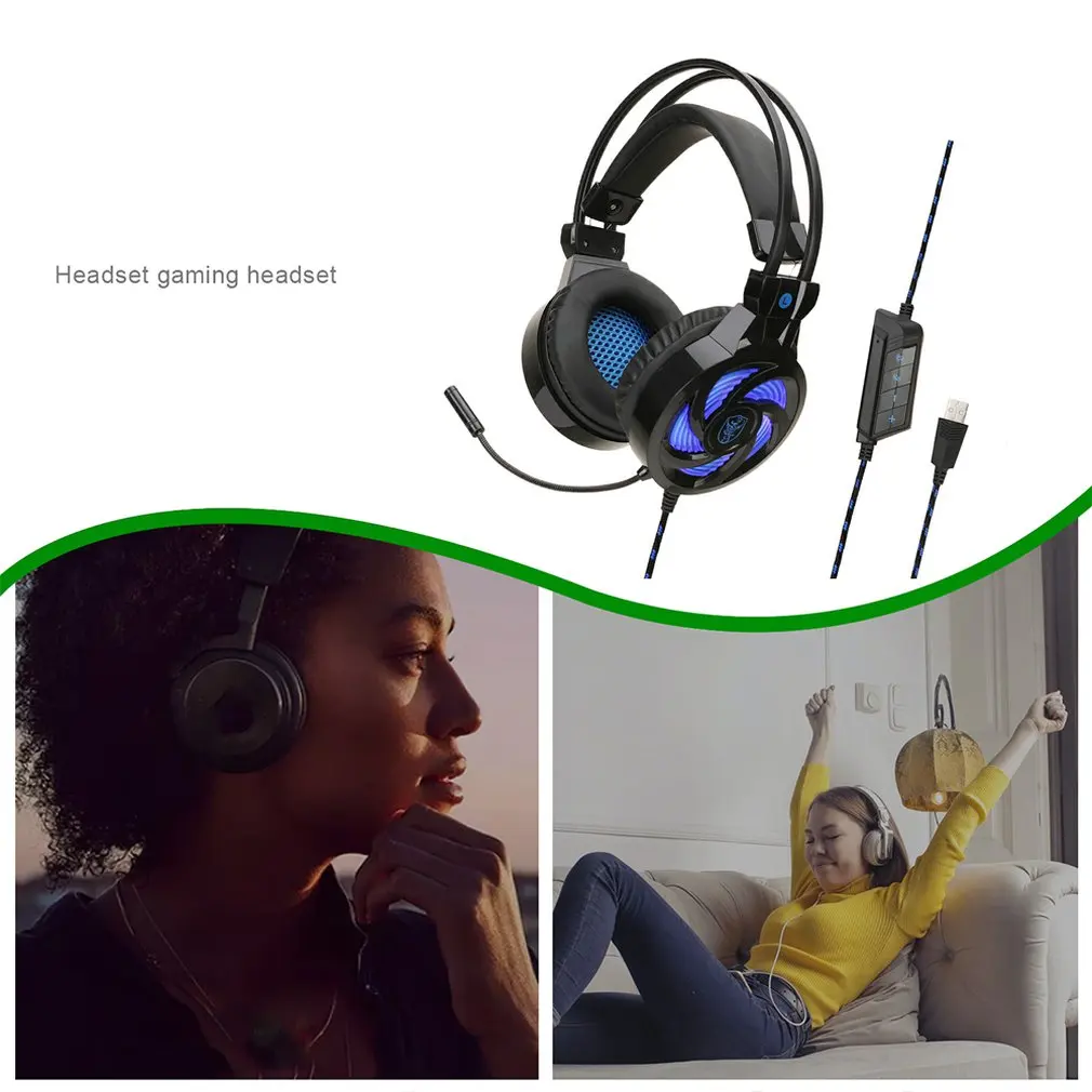 

Gaming Headsets Super Bass Wired High Sensitivity Ear Headphones SY855MV For Computers PC For PS4 Gamer Supper Bass Mobile