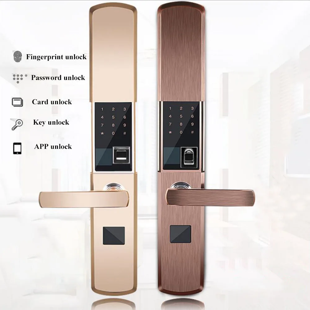 Fingerprint Lock For Home Anti-theft Door Keyless Smart With Digital Password APP Unlock Electromagnetic Locks | Безопасность и