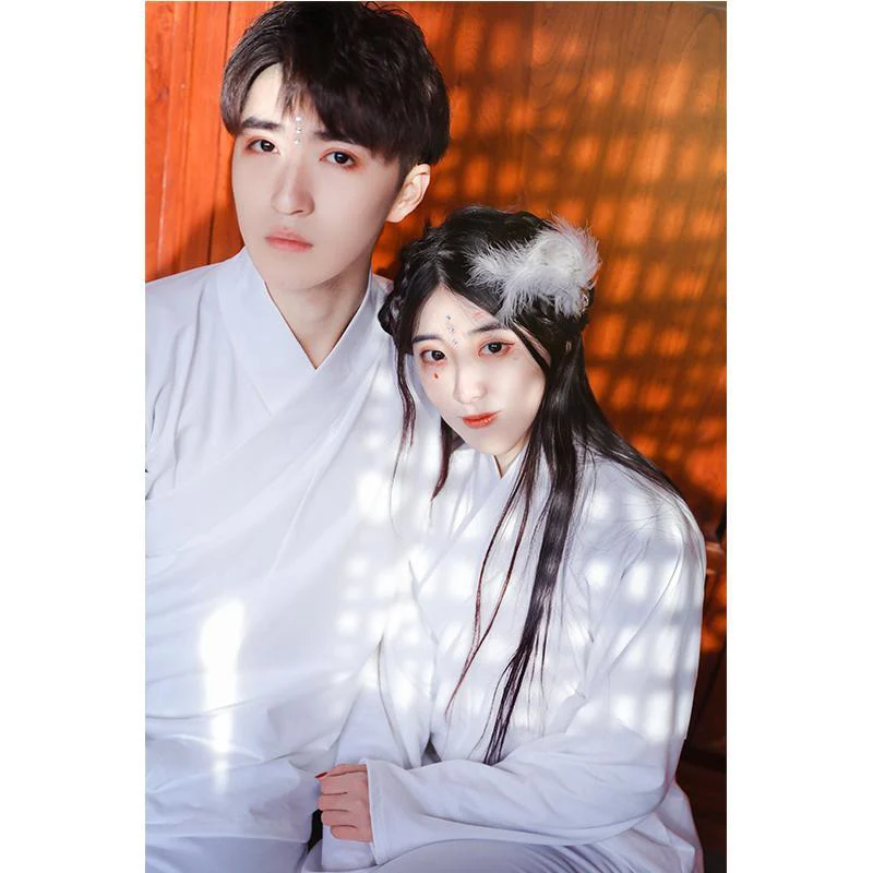 Одежда унисекс Модная современная одежда Hanfu для взрослых белая мужская мода