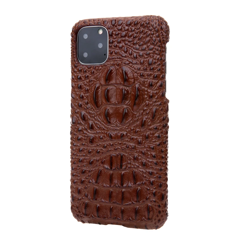 Чехол из воловьей кожи с узором крокодила для Apple IPhone 11 Pro Max XR стереоскопический 3D чехол из натуральной кожи для телефона модный