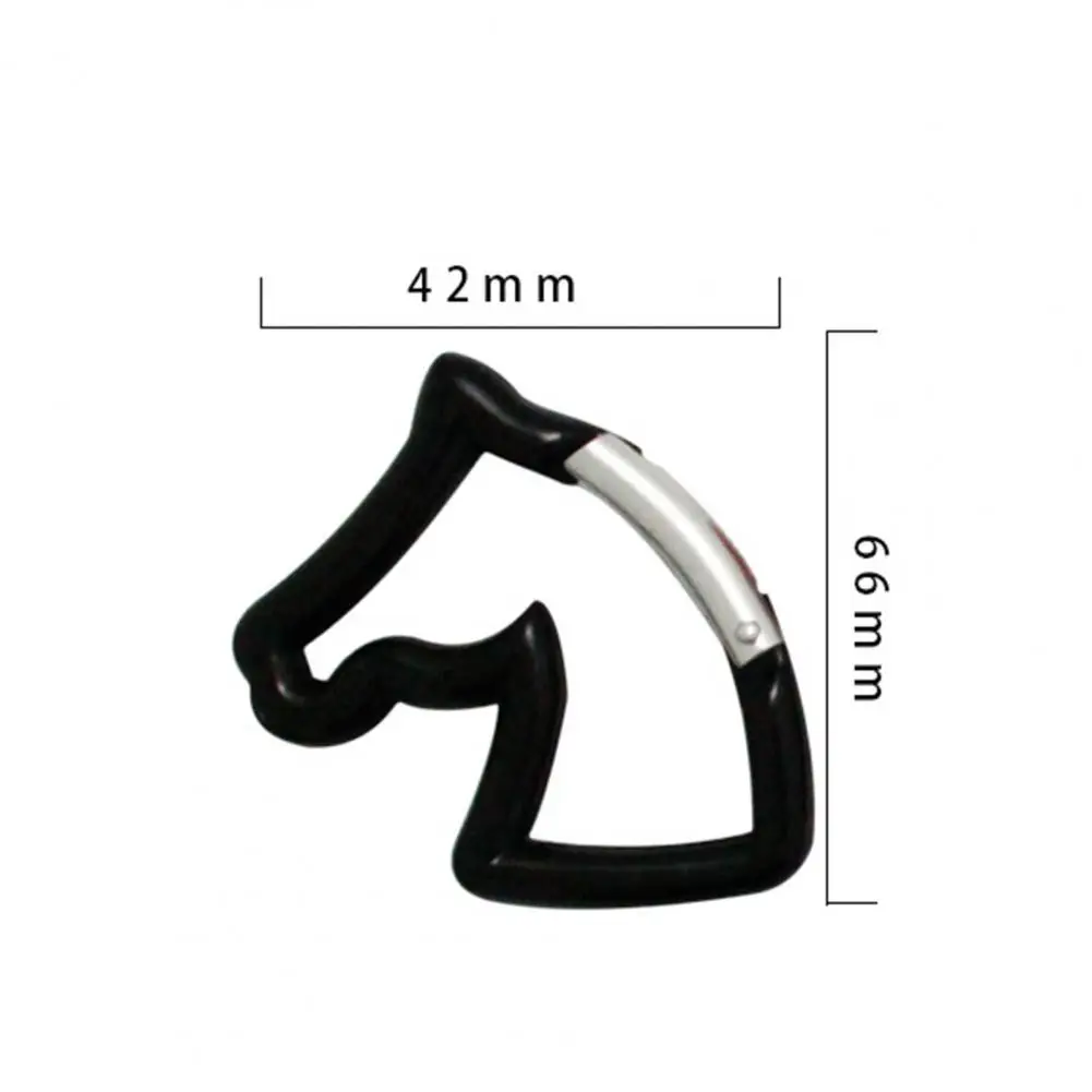 

Multifunctional Wear-resistant Horse Head Buckle Aluminum Alloy Carabiner for Backpacks