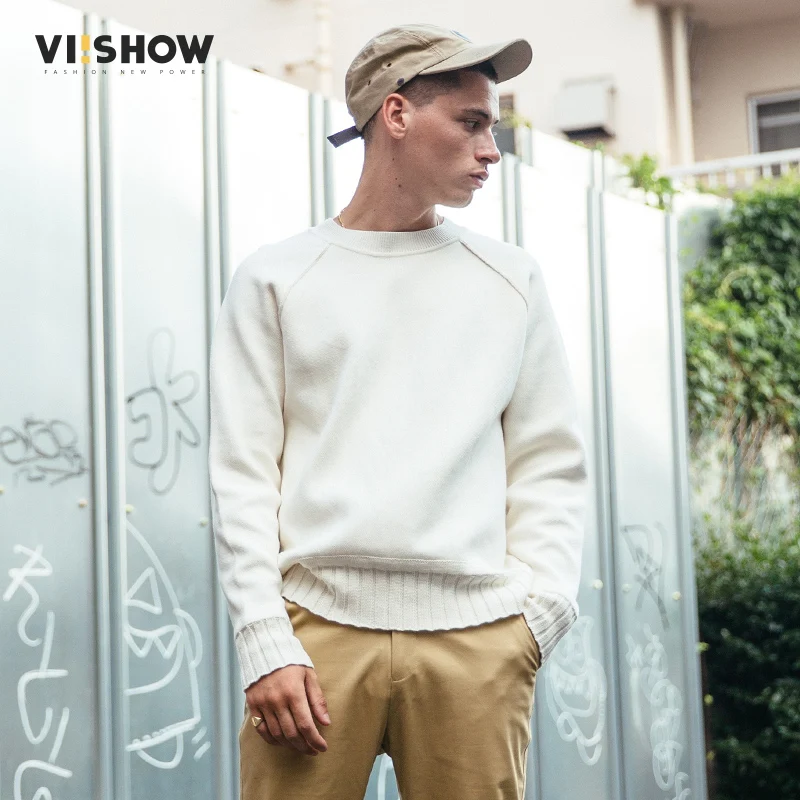 VIISHOW мужской свитер, пуловер, брендовая одежда, качественный мужской белый свитер на осень и весну, Рождественский свитер, ZC1753173