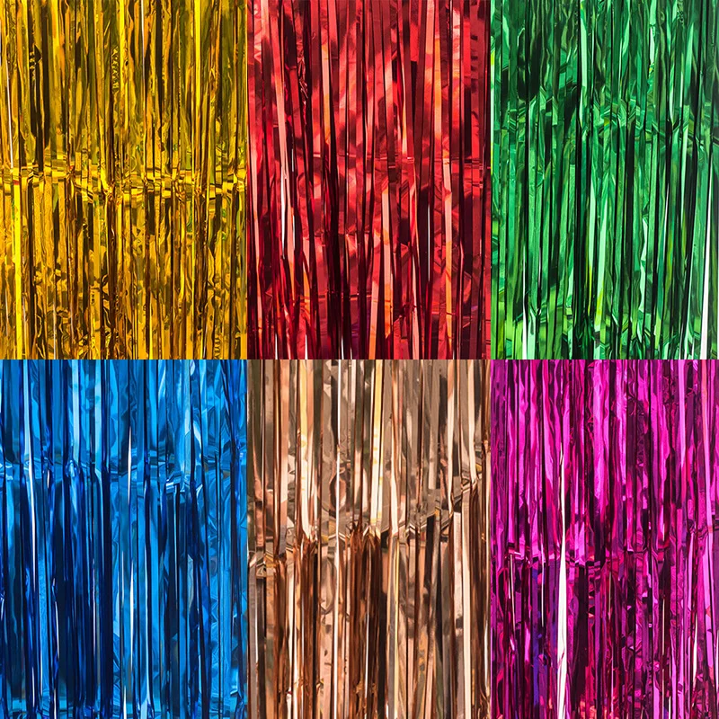 Свадебные украшения товары для дня рождения фотозона дождик мишура фольга