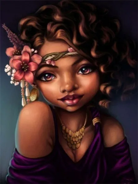 DIY Алмазная вышивка персонаж картина Южноафриканская Девушка полный сверление