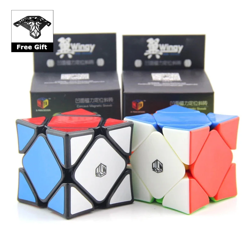 

QIYI MOFANGGE XMD Wingy Skew Magic Cube Magnetic Speed Puzzle Professional Educational Stress Reliever Toys for Adult with Brack